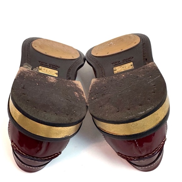 Dolce & Gabbana Burgundy Patent Leather Penny Loafers EU 39 US 8 Glossy Flat - Picture 15 of 16